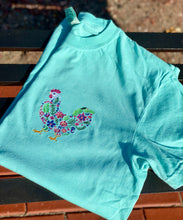 Load image into Gallery viewer, Chicken Floral Embroidered T-shirt
