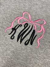 Load image into Gallery viewer, Bow Monogram Embroidery Sweatshirt
