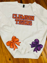 Load image into Gallery viewer, Clemmy Tigers with Side Bows Sweatshirt
