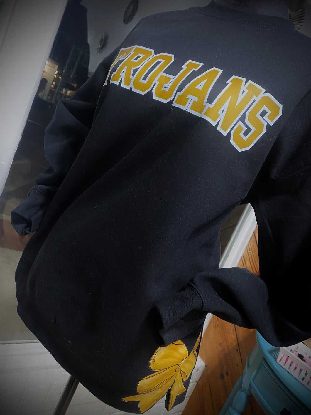 Trojans Sweatshirt  with Side Bows Sweatshirt