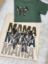 Load image into Gallery viewer, Mama Camo Bows Sweatshirt or T-shirt
