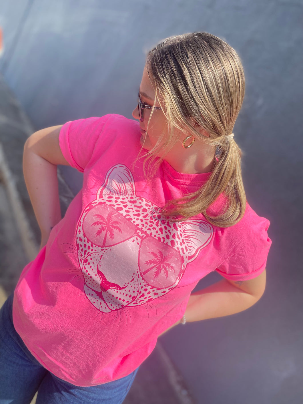 Hot Pink Cheetah Tee