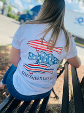 Load image into Gallery viewer, Southern Crew Patriotic Fish Tee
