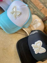 Load image into Gallery viewer, Pearl Bow Patch Trucker Hat
