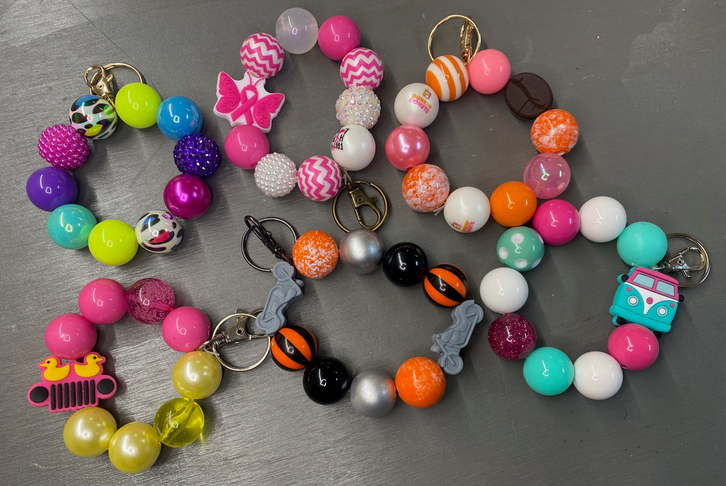 Bead Wristlet Keychains