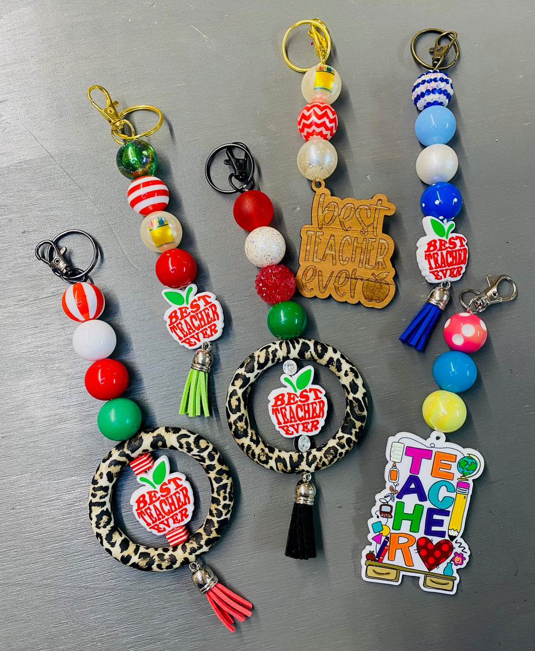 Teacher Charm Keychains