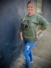 Load image into Gallery viewer, Camo Monogram with Side Bows Sweatshirt
