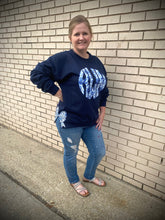 Load image into Gallery viewer, Blue Floral Monogram with Side Bows Sweatshirt !!
