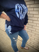 Load image into Gallery viewer, Blue Floral Monogram with Side Bows Sweatshirt !!
