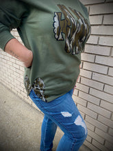 Load image into Gallery viewer, Camo Monogram with Side Bows Sweatshirt
