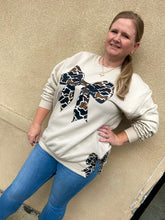 Load image into Gallery viewer, Brown Camo Side Bows Sweatshirt
