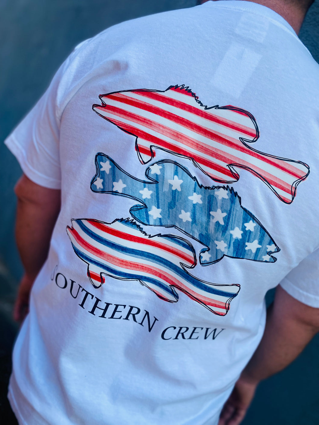 Southern Crew Patriotic Fish Youth Tee