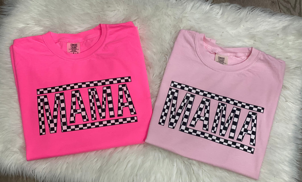 Mama Checkered T-shirt