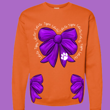 Load image into Gallery viewer, Clemmy Tigers with Side Bows Sweatshirt
