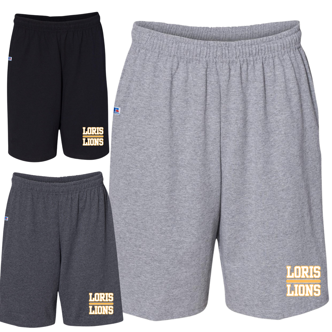 Loris Lions White & Gold Cotton Classic Jersey Shorts with Pockets