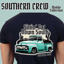 Load image into Gallery viewer, Sittin&#39; Fat Down South Ford Truck Southern Crew Tee
