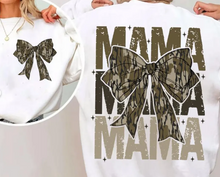 Load image into Gallery viewer, Mama Camo Bows Sweatshirt or T-shirt
