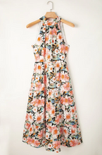 Load image into Gallery viewer, Black Floral Halter Maxi

